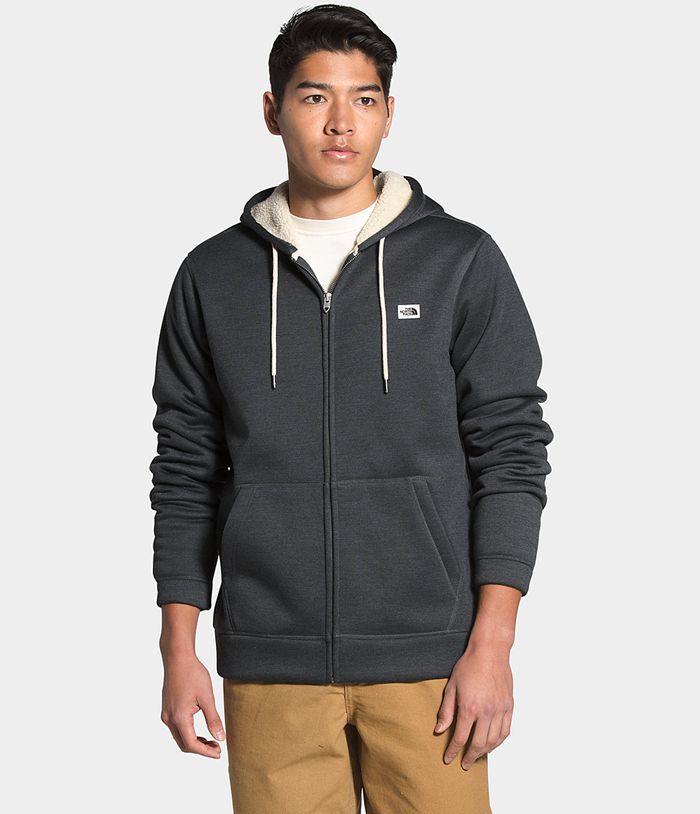 The North Face Mens Hoodie Sherpa Patrol Full Zip 830ECOXGL - Dark Grey